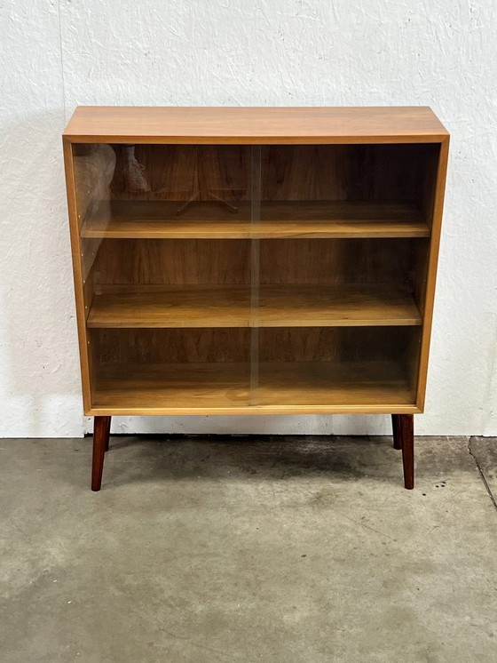 Image 1 of Vintage Wk Möbel Sideboard / Display Case, With Glass Sliding Doors. Germany 1970's
