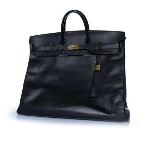 Hermes, Rare Vintage 50 Hermes HAC in Black