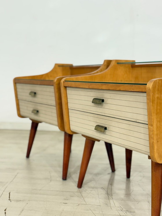 Image 1 of 2x comodini / comodini / tavolini laterali vintage - anni '60