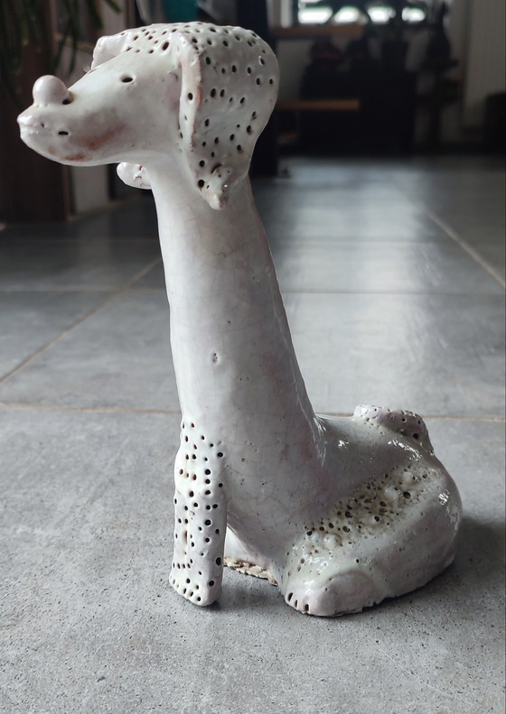 Image 1 of Ancient zoomorphic sculpture glazed terracotta