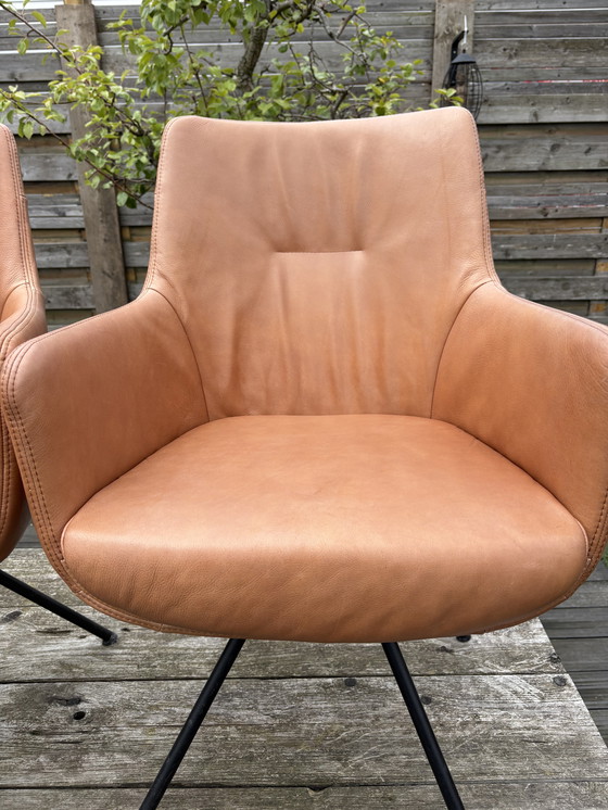 Image 1 of Esszimmerstuhl cognac Leder/Drehung WK722