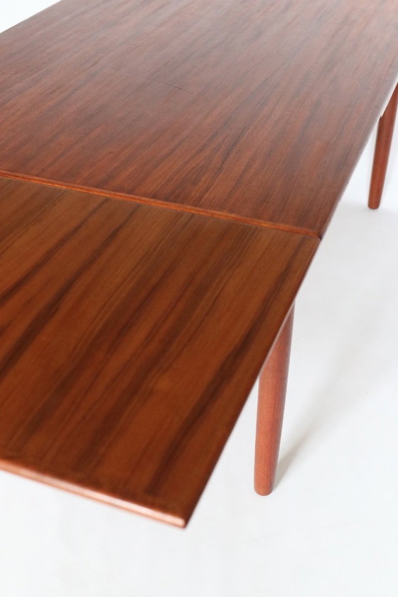 Image 1 of Vintage teak XL extendable dining table Danish design retro