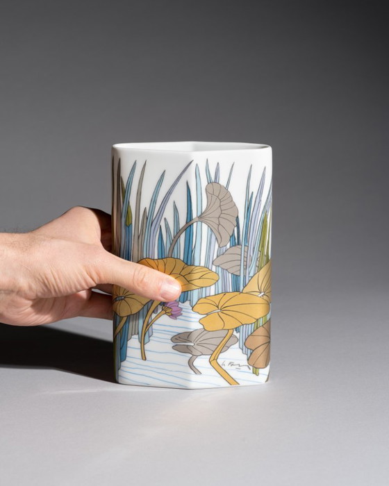 Image 1 of Alain Le Foll & × Tapio Wirkkala Rosenthal Porcelain Vase & Lidded-Box Set