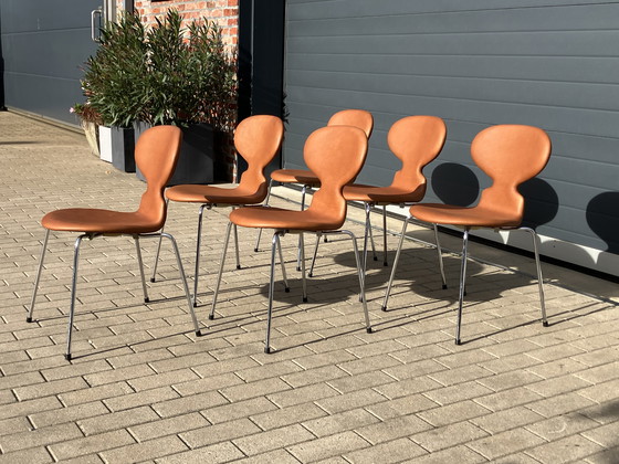Image 1 of ¡¡NUEVO!! Sillas Fritz Hansen Ant en piel color coñac