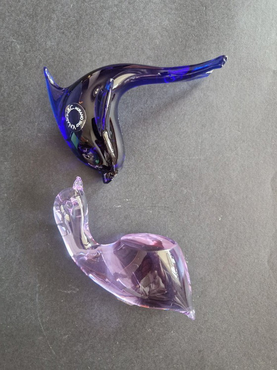 Image 1 of Par de figuras de animales de cristal de Murano - Nason