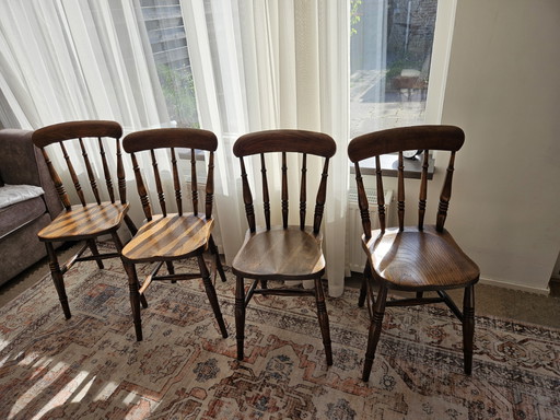 6 sillas de madera dura