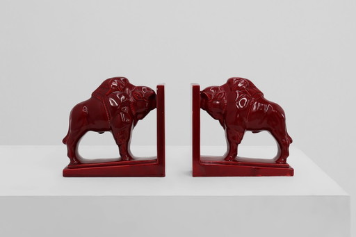 Belgium / 1920 / set bookends / F.J 539 / ceramics / Art Deco