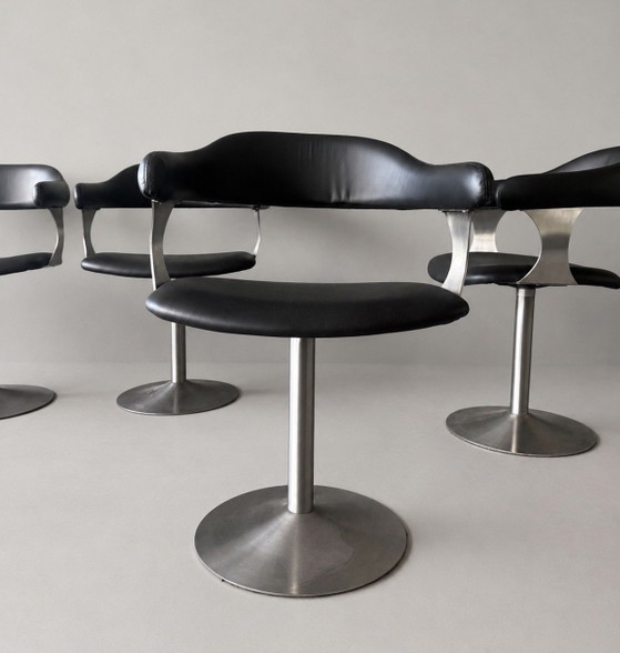 Set of 4 Vintage Space Age Swivel Chairs – Dining chairs, rvs (photo 2 of 15)
