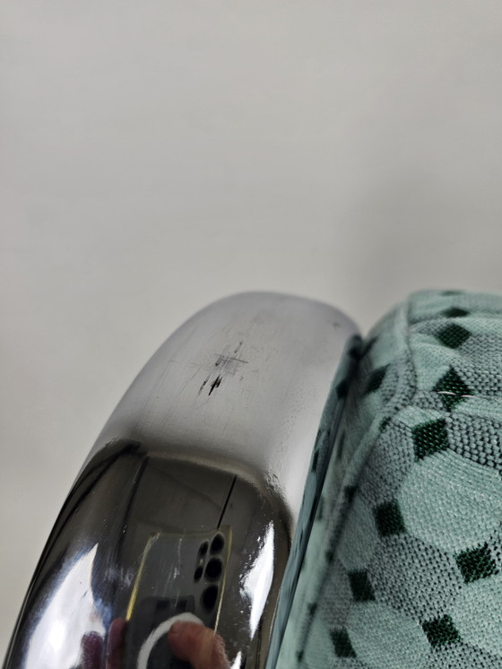 Image 1 of Set of 2 Italian chairs in chrome frame and completely reupholstered