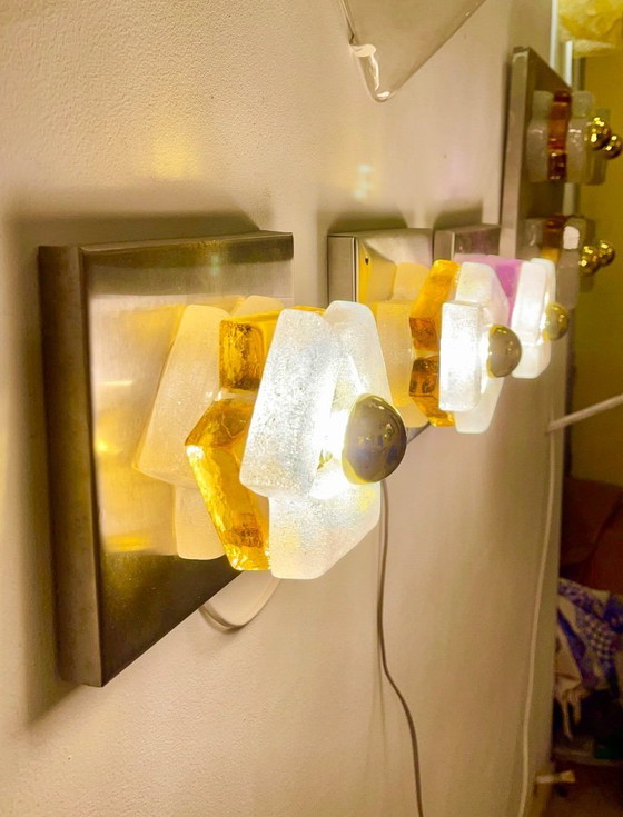 Image 1 of Albano Poli by Poliarte wandverlichting glas murano, Italië 1970