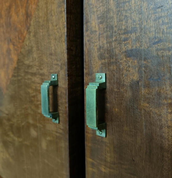 Image 1 of Ensemble de tables de chevet Art Déco avec plateau en marbre