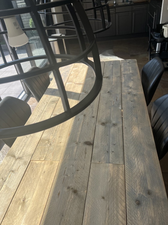 Industrial Look Dining Table with Metal Base Brand Jorg – Wood (photo 6 of 6)