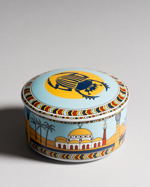 Rosenthal Porcelaine Boîte à couvercle de collection Nr.6 Un voyage sur le Nil Sammlerdose Reisen
