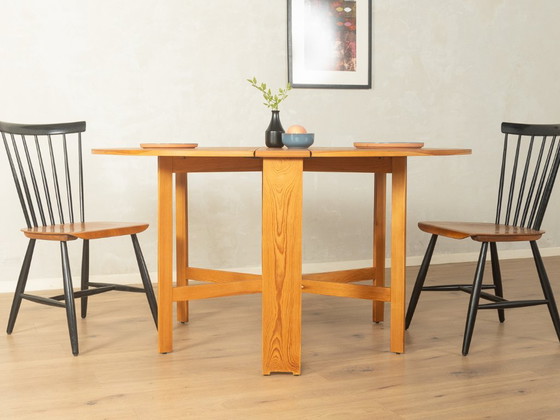 Table pliante vintage des années 1980, Tables de salle à manger, Bois, Marron (photo 4 sur 12)