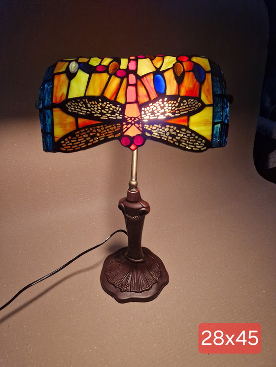 Image 1 of Tiffany-style tall desk lamp 28x45