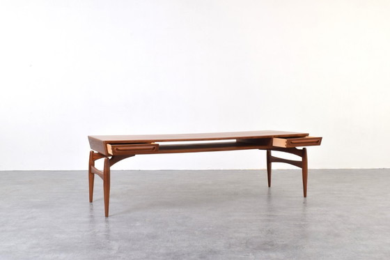 Image 1 of Table basse en teck style Mid-Century par Johannes Andersen pour Trensum Möbelfabrik, années 1960.