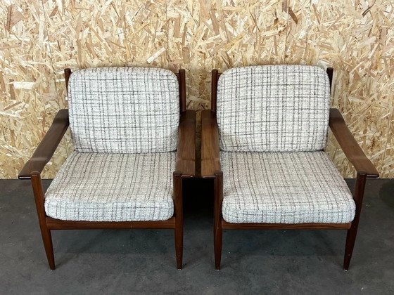 Image 1 of 2x 60s 70s teak armchair Easy Chair Loungechair Danish Modern Design 70s