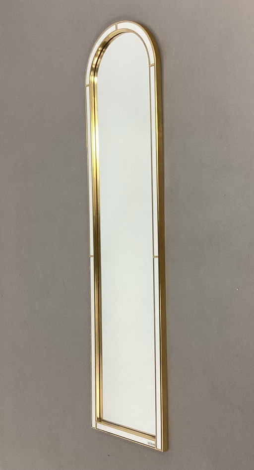 Large facet cut Deknudt mirror with gilded frame vintage