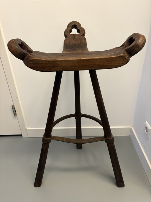 Vintage spanischer Brutalismus-Hocker 'Marbella'