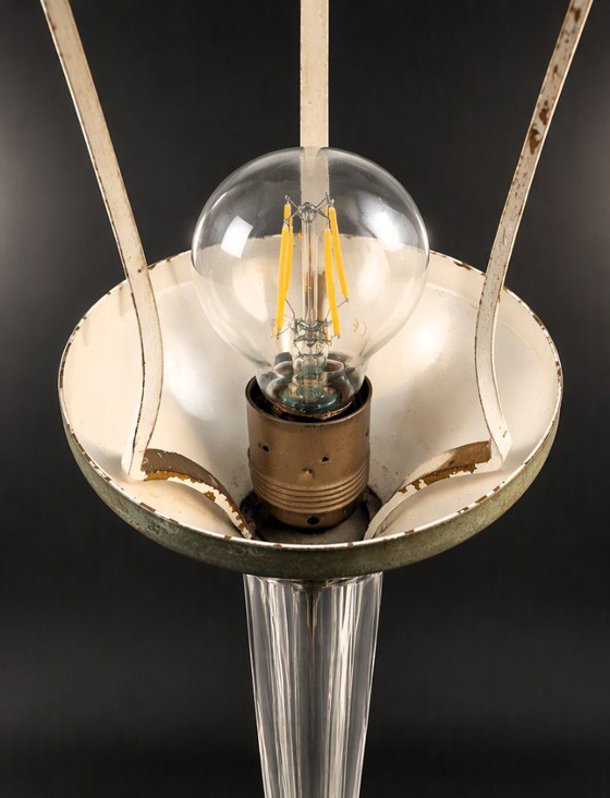 Art Deco Designlampe Gênet et Michon ( Paris ca. 1930 ) – Tischlampen, Metal (photo 5 of 15)