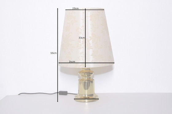 Image 1 of Lampada da tavolo in ottone con motivo 55cm anni '80 J Vintage