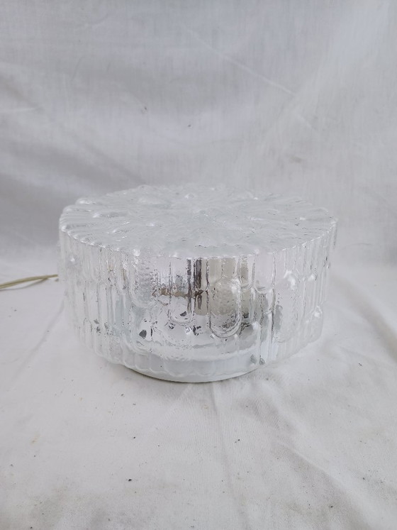 Image 1 of Authentieke Franse plafondlamp uit het midden van de 20e eeuw, inbouwmodel, van PAT ANGEM (jaren 60).