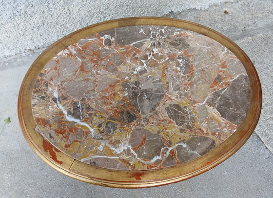 Tavolino ovale antico in stile Luigi XVI – Tavolini da caffè, Marble (photo 6 of 6)