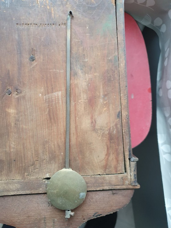 Image 1 of Antieke Franse wandklok - 1897 - houten uurwerk