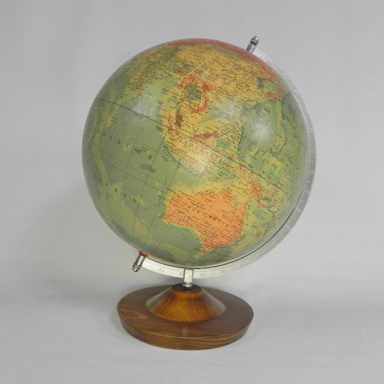 Image 1 of Rath Globe of papier-mâché on a wooden base, 1975