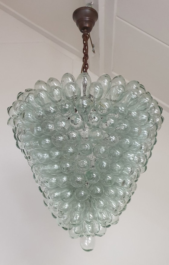 Image 1 of Suspension vintage en verre de Murano motif raisin XL