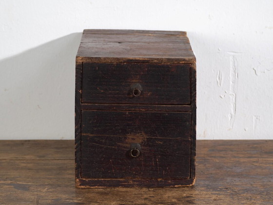 Antique small lacquered Japanese chest with two drawers – Japan, circa 1910 – Chest of drawers, Iron (photo 20 of 40)