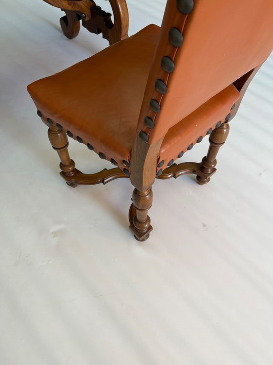 Set da pranzo degli anni '60 di provenienza italiana, realizzato in legno massello di noce. – Wood, Vintage (photo 9 of 16)