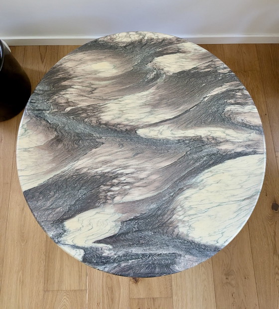 Image 1 of Table basse vintage en marbre Cipollino, design italien, années 1970/80