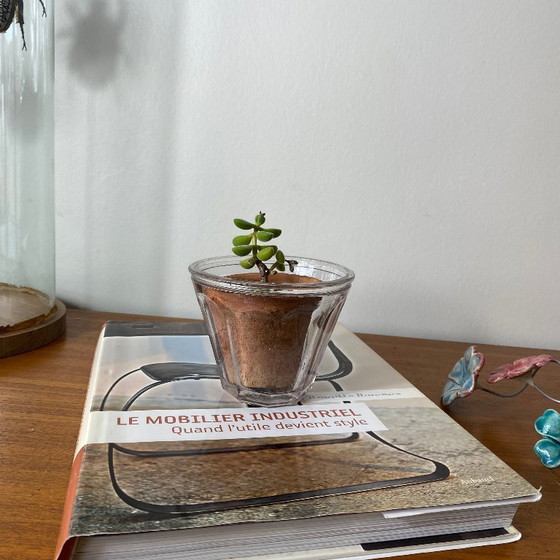 Image 1 of Antique conical-shaped glass jam jar with facets