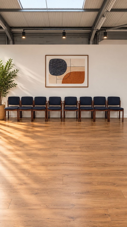 8 Kush+co Vintage Esszimmerstühle im skandinavischen Design