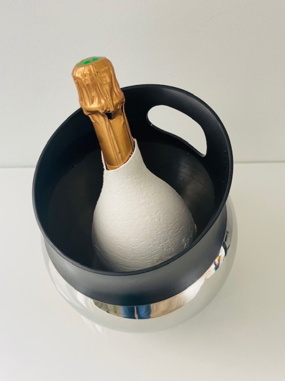 BergHOFF Zeno wijn- en champagnekoeler, RVS design, Tafelaccessoires, Kunststof, Roestvrij staal, Zwart (foto 7 van 14)
