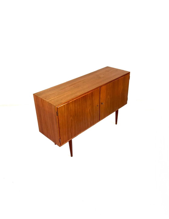 Buffet bas vintage danois en teck, Poul Hundevad ‘60, Bois, Marron (photo 12 sur 15)