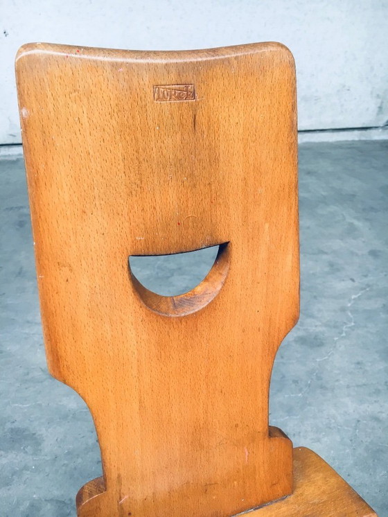 Image 1 of Vintage Belgische brutalistische design pub-caféstoelenset van Torck, België jaren 60