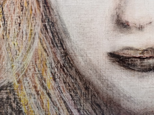 Dessin au pastel "Fille" de T. van Steenbergen