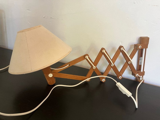 Lampe ciseaux IKEA V9004 vintage – Applique murale en bois – Années 1980 – Appliques murales, Wood (photo 9 of 9)