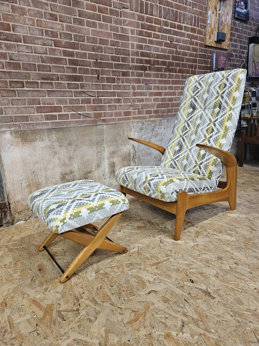 Gimson&Slater Rock N'Rest Relax Fauteuil Met Hocker