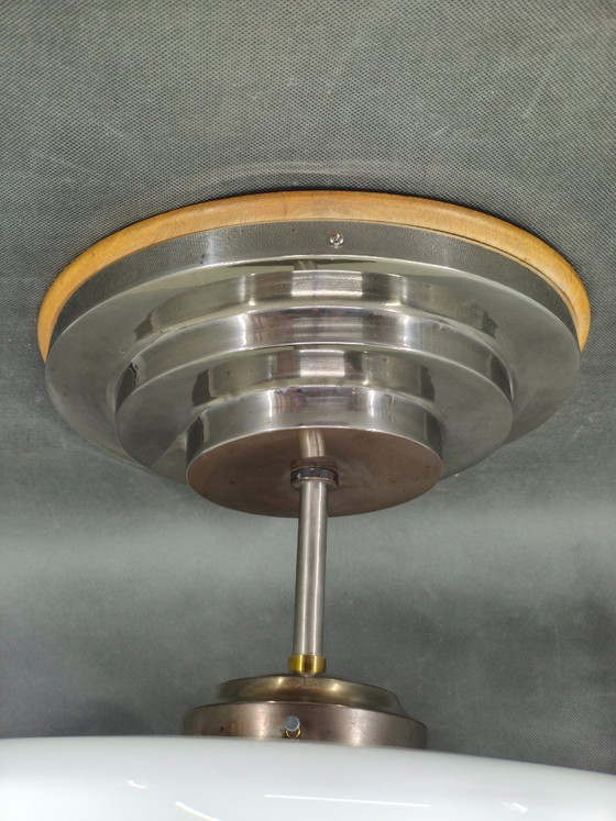 Image 1 of Plafoniera ceca Art Déco in vetro opalino, anni '30