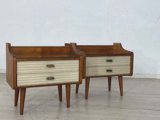 2x vintage bedside cabinets bedside table side table