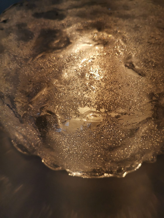 Image 1 of Lampada da parete in stile Space Age anni '70, in vetro ghiaccio, vetreria del Limburgo