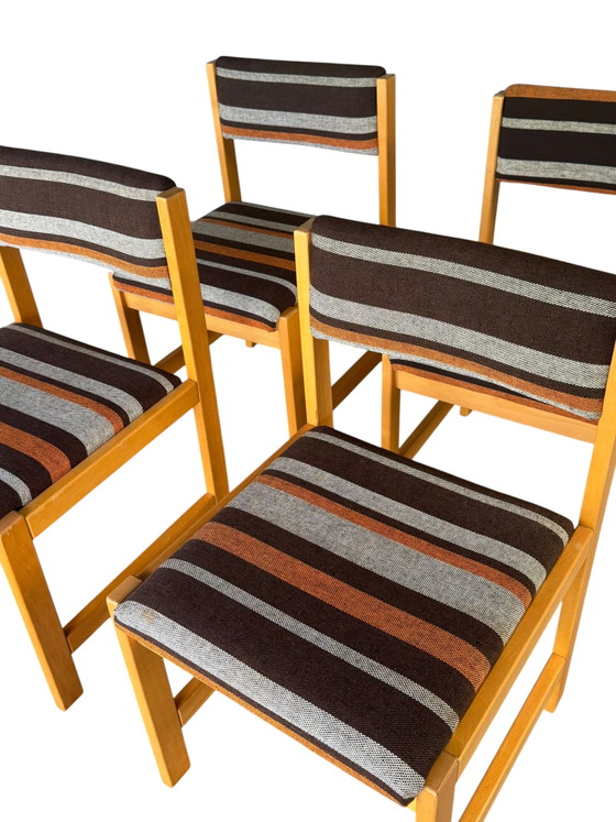Set di 4 Sedie da pranzo di design scandinavo – Textile, Wood (photo 7 of 8)