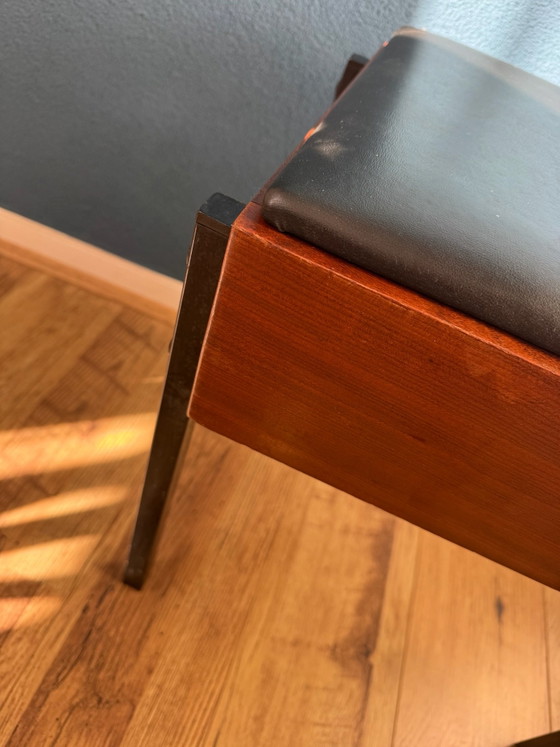 Sgabello vintage mid-century (da cucito) – Sgabelli, Metallo, Legno (photo 3 of 5)