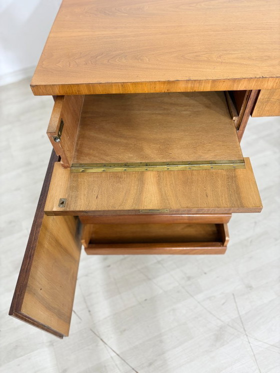Image 1 of Art Deco desk / Vintage desk / 1928 desk / Walnut office desk