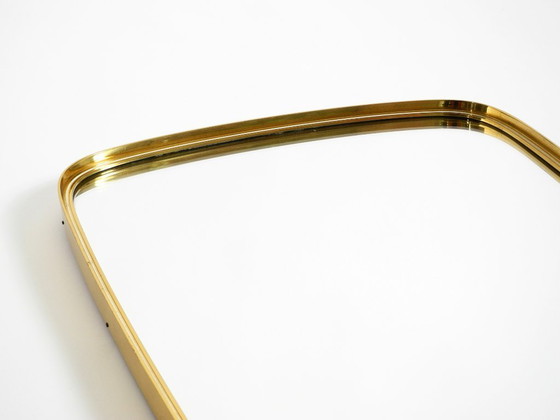 Image 1 of A pair of rare original Mid Century Modern "Münchener Zierspiegel" wall mirrors with heavy brass frames