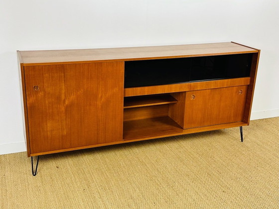 Image 1 of Enfilade haute vintage scandinave en teck, 1960
