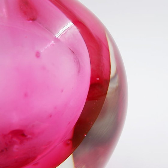 Image 1 of Flacon de parfum "Sommerso" en verre rose et transparent